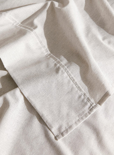 End-on-end cotton sheet set